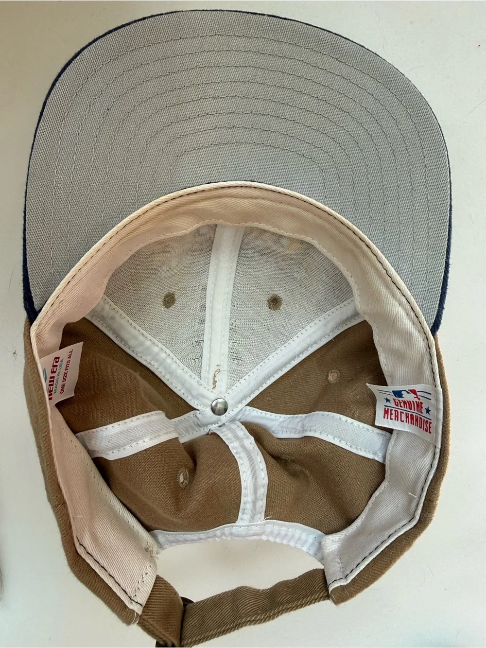 Vintage Atlanta Braves All Star Game 2000 Baseball Cap Tan and Navy